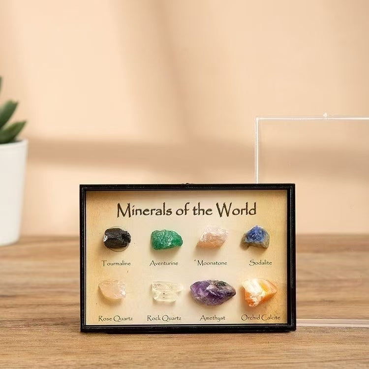 World mineral Crystal Raw stone specimen frame