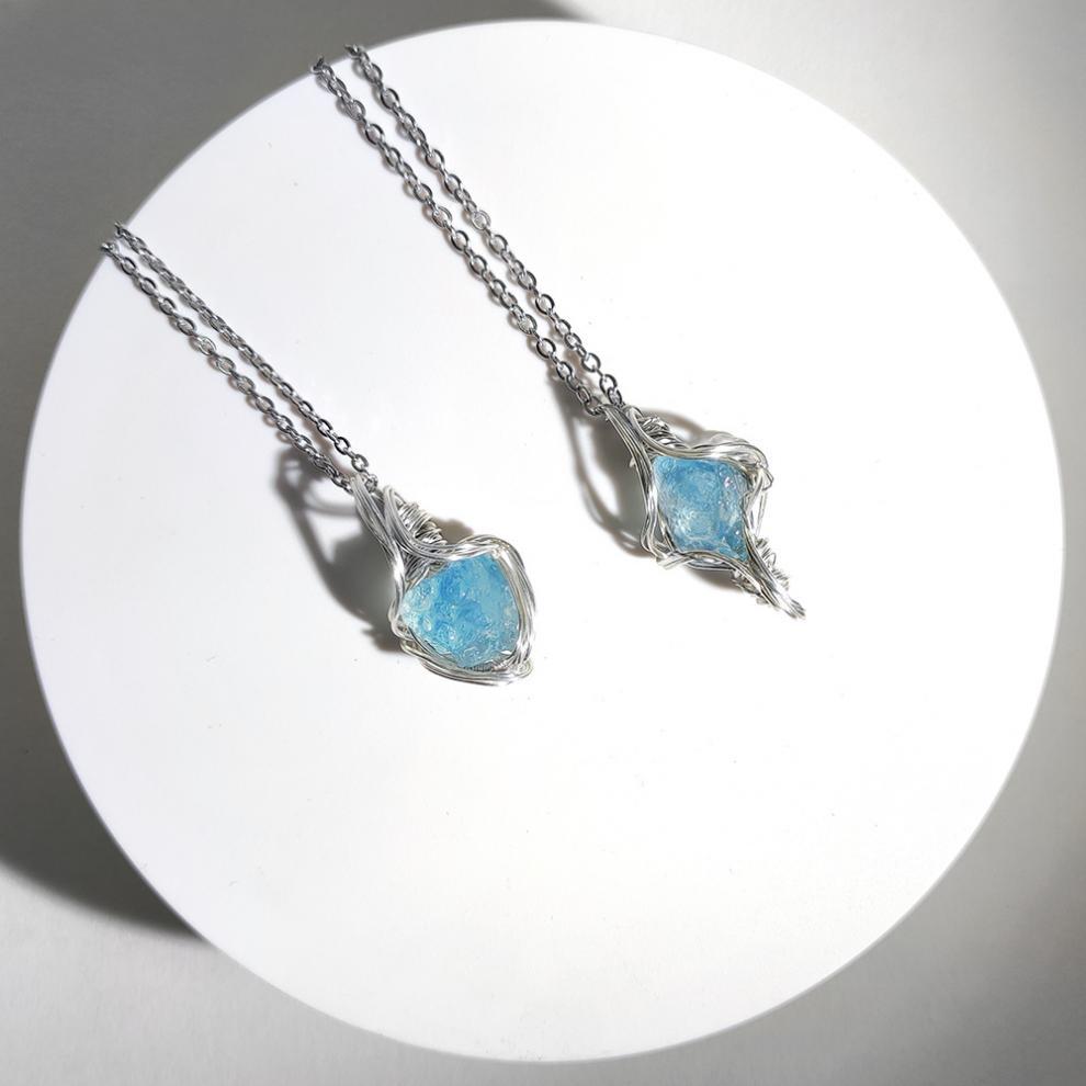 Dive into Tranquility with GL Jewelry's Blue Crystal Necklaces