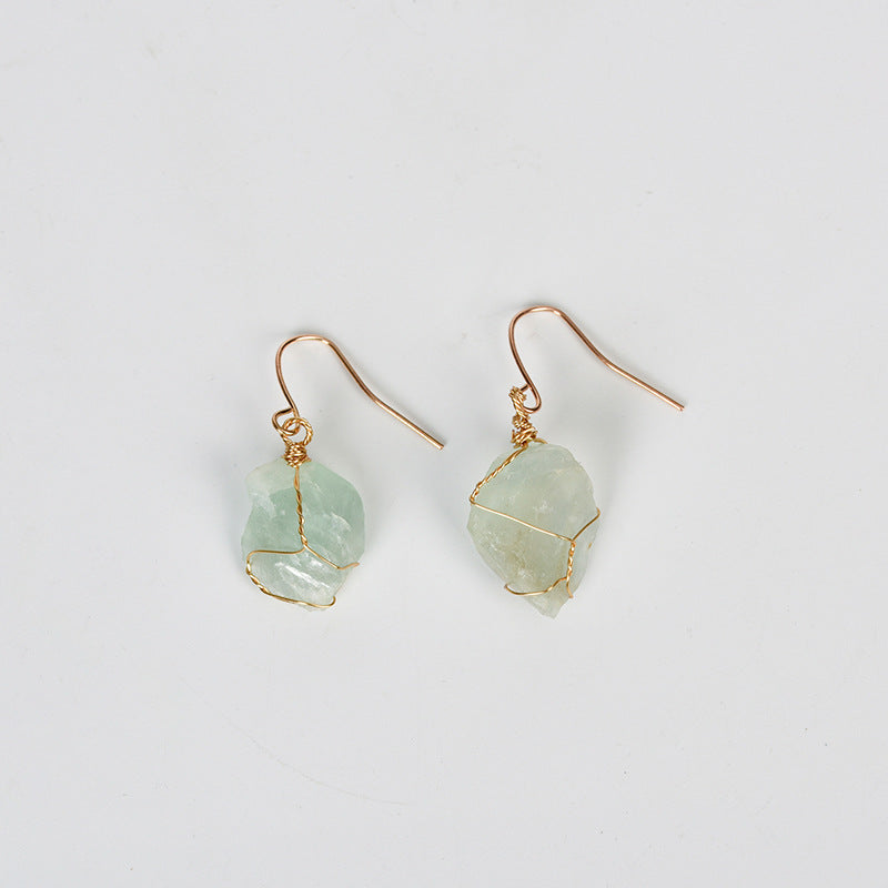 Natural crystal earrings