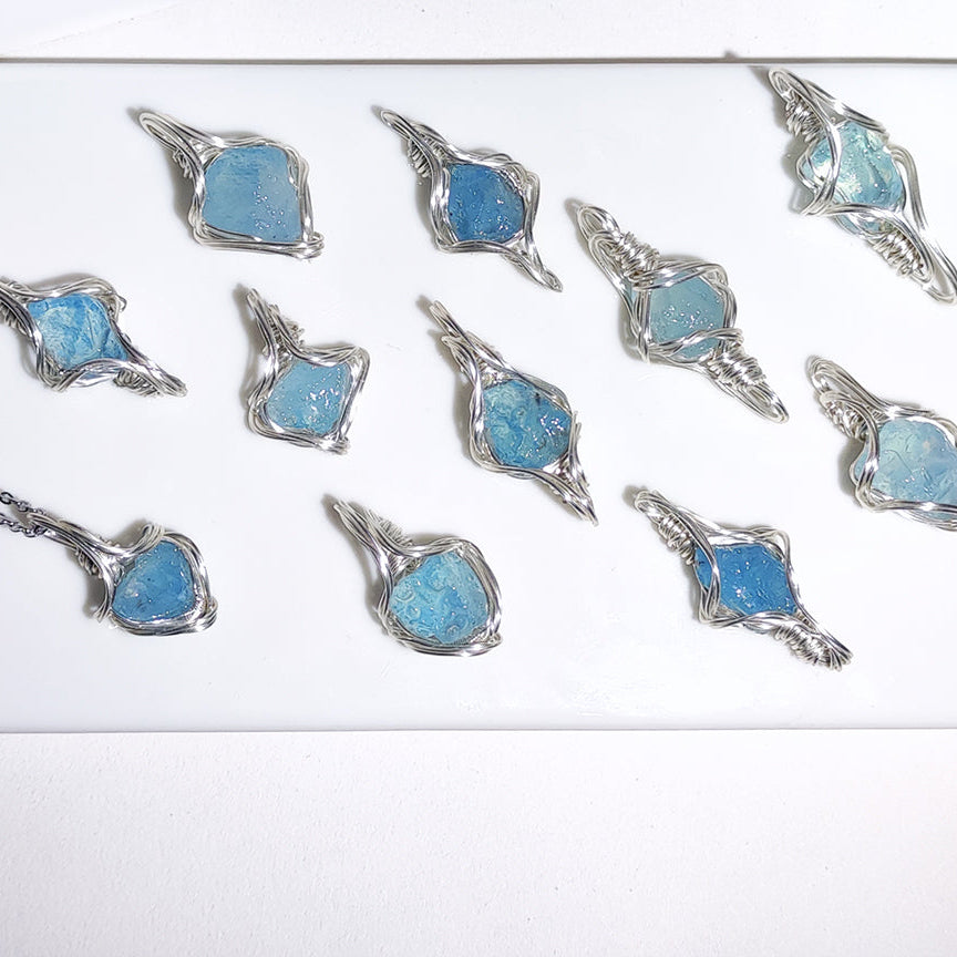 Dive into Tranquility with GL Jewelry's Blue Crystal Necklaces