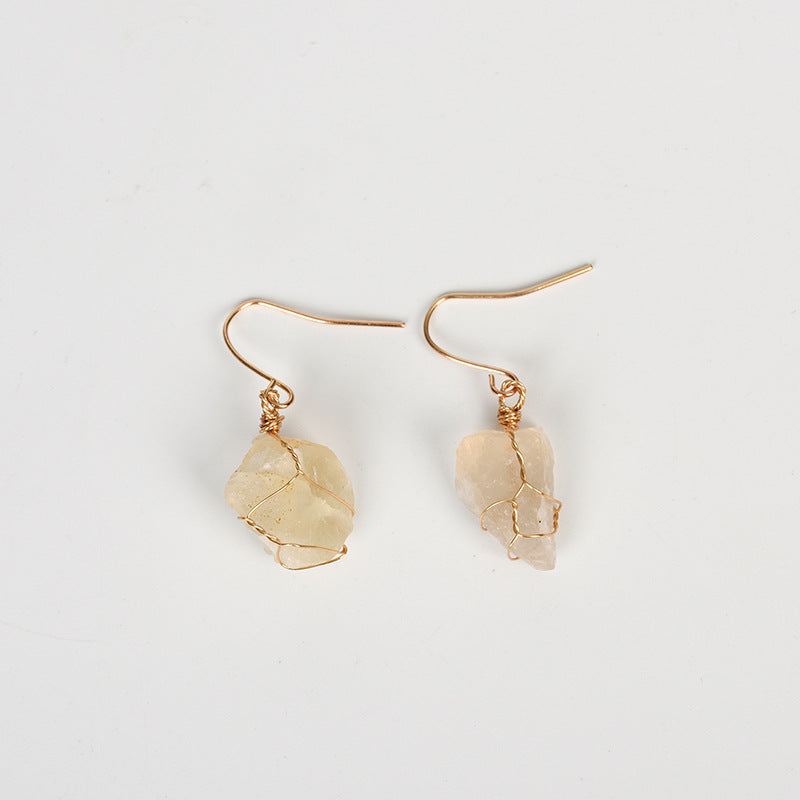 Natural crystal earrings