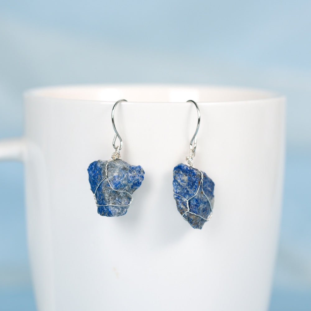 Natural crystal earrings