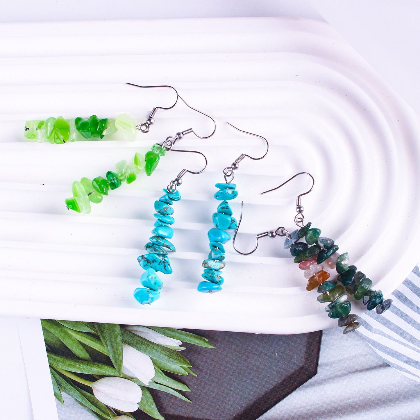 Shine Bright with Our Crystal Chip Earrings
