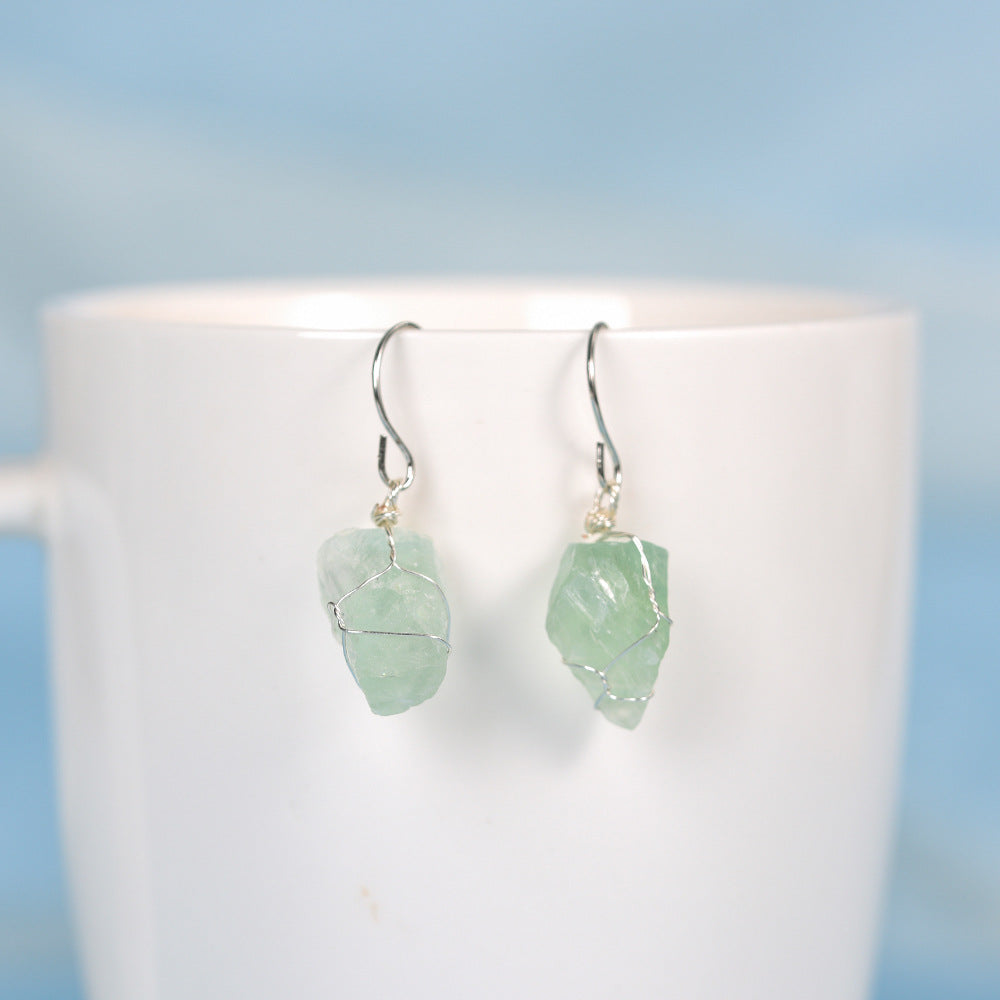 Natural crystal earrings