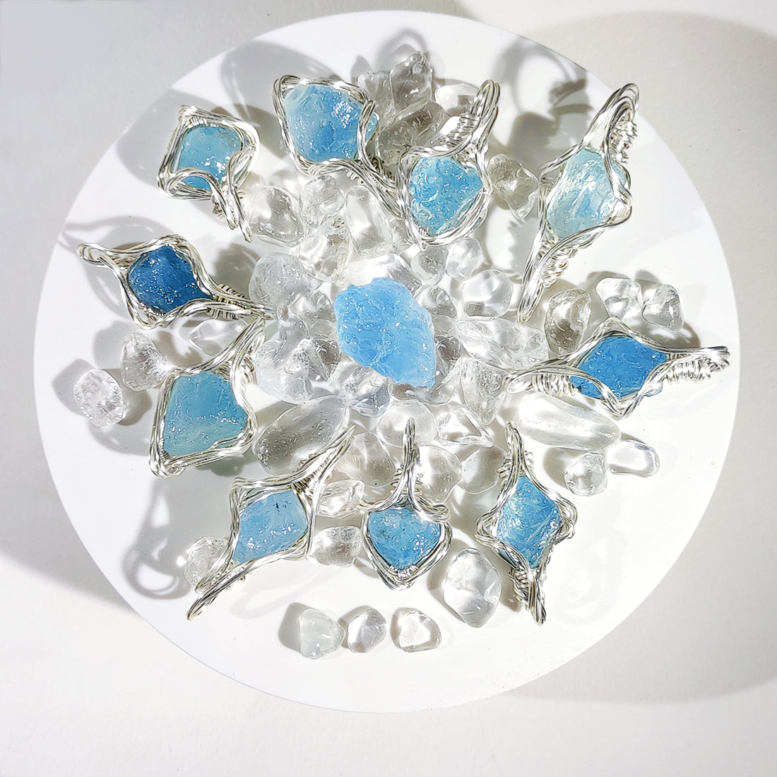 Dive into Tranquility with GL Jewelry's Blue Crystal Necklaces
