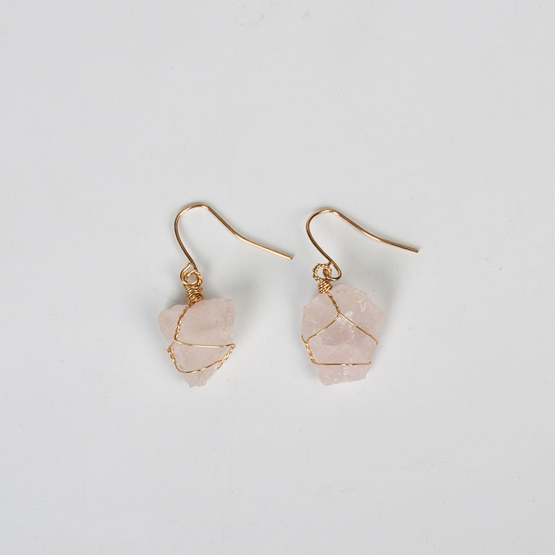 Natural crystal earrings
