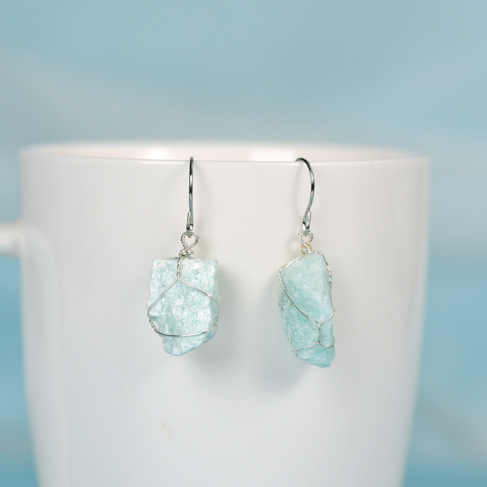 Natural crystal earrings