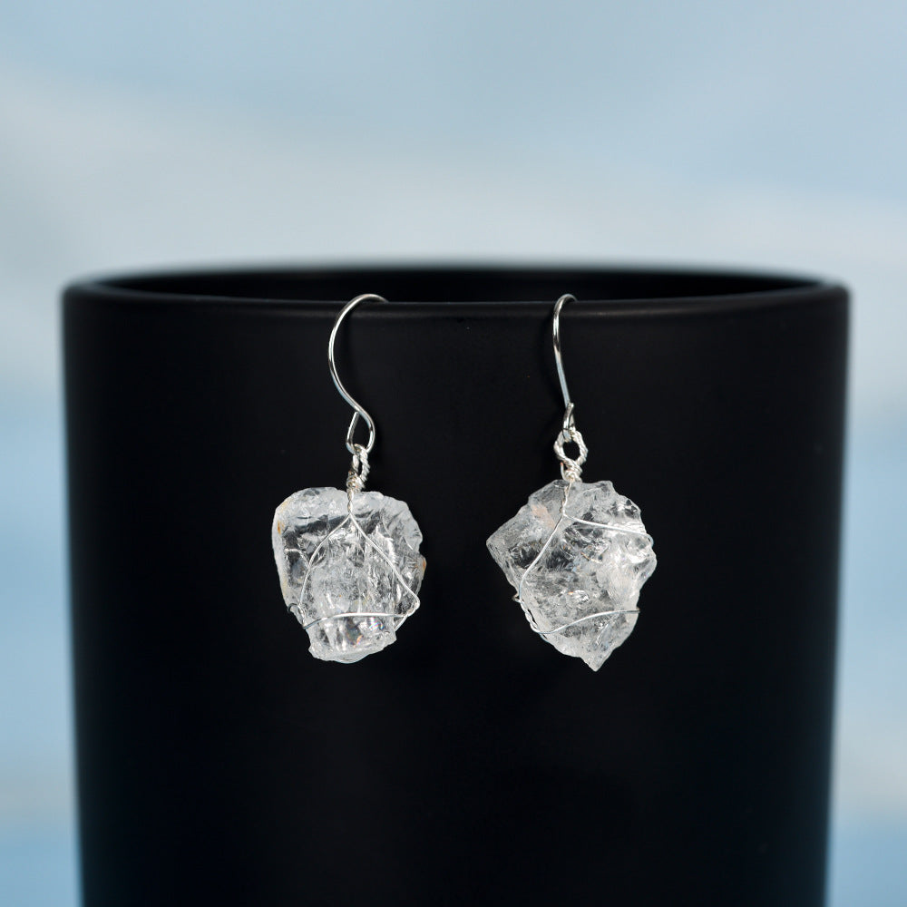 Natural crystal earrings