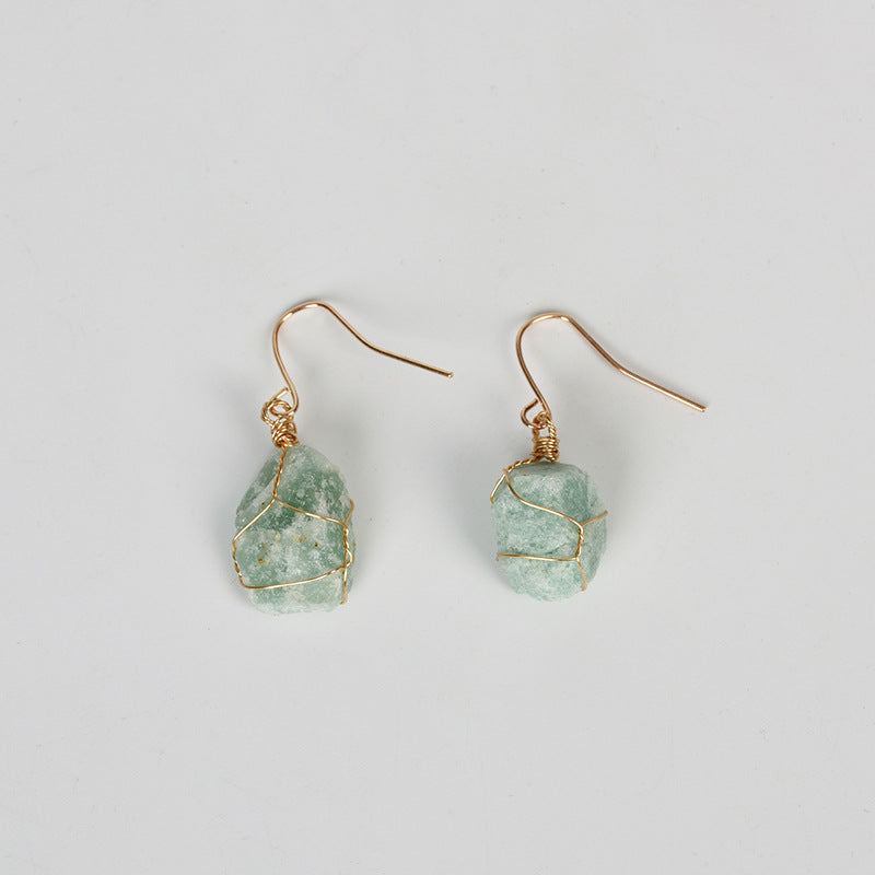 Natural crystal earrings