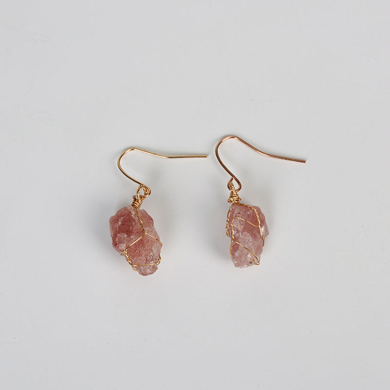 Natural crystal earrings