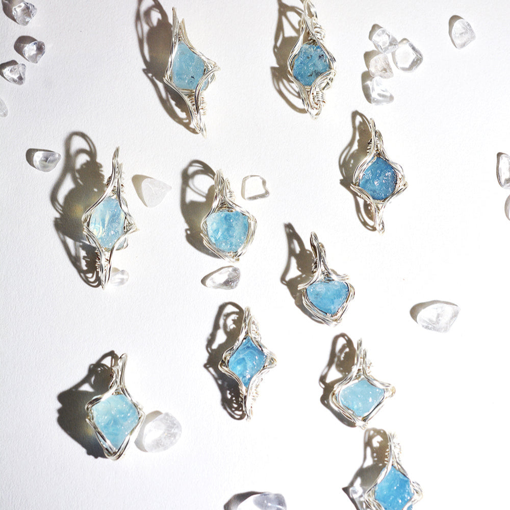 Dive into Tranquility with GL Jewelry's Blue Crystal Necklaces