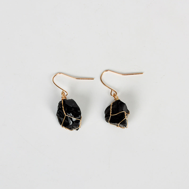 Natural crystal earrings