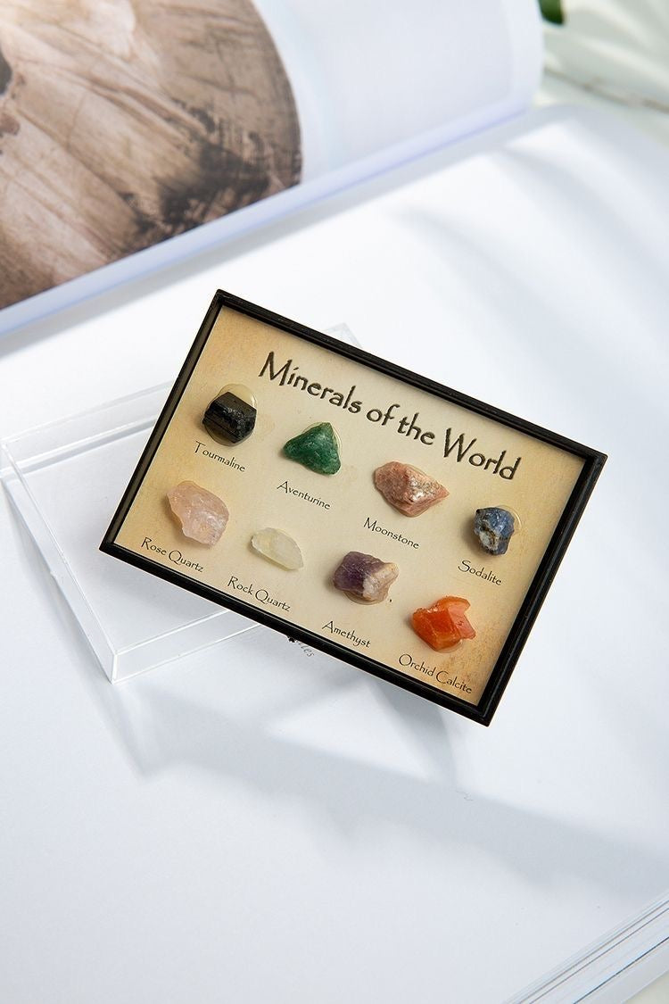 World mineral Crystal Raw stone specimen frame