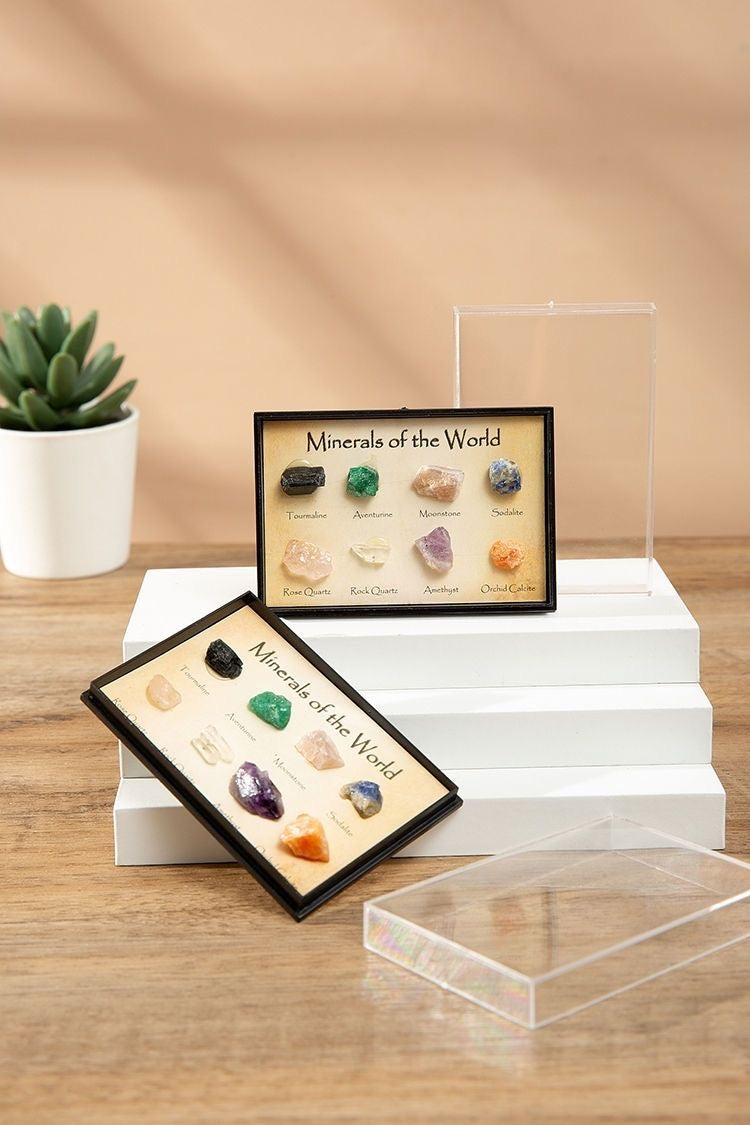 World mineral Crystal Raw stone specimen frame