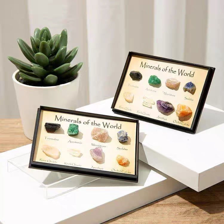 World mineral Crystal Raw stone specimen frame