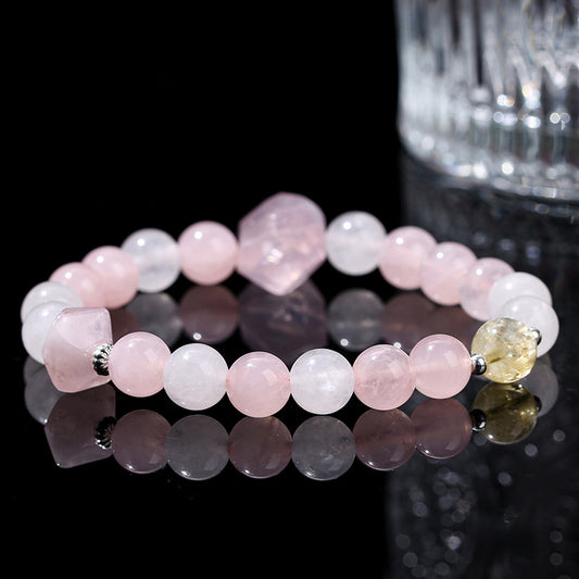 Jingde Jewelry Natural Horse Powder Crystal Energy Healing Blessing Good Luck Occult Wealth Health Happiness Fashion Love Pop Jewelry Gift Bracelet