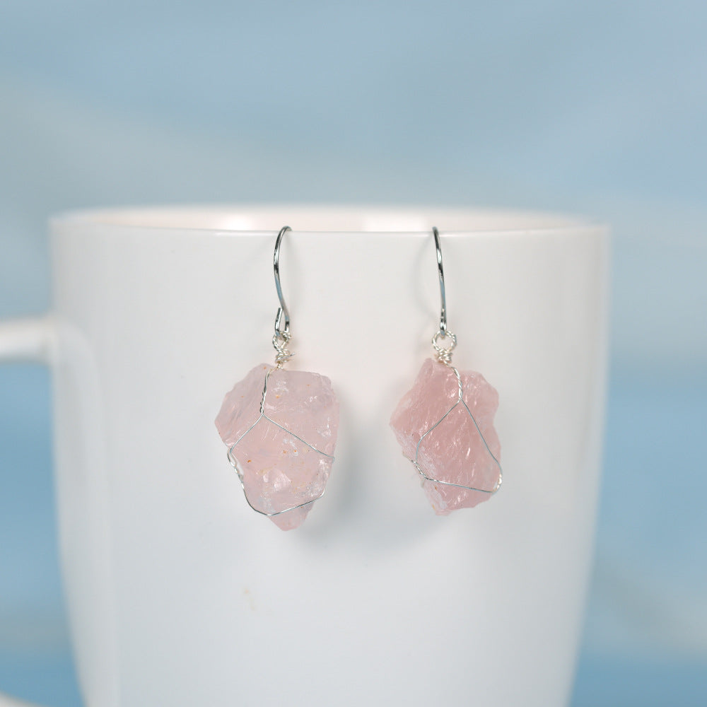Natural crystal earrings